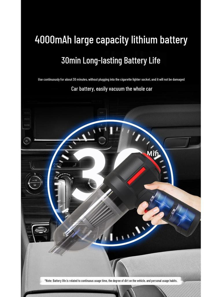 Беспроводной портативный ручной мини-пылесос для автомобиля и дома - Супермощный
