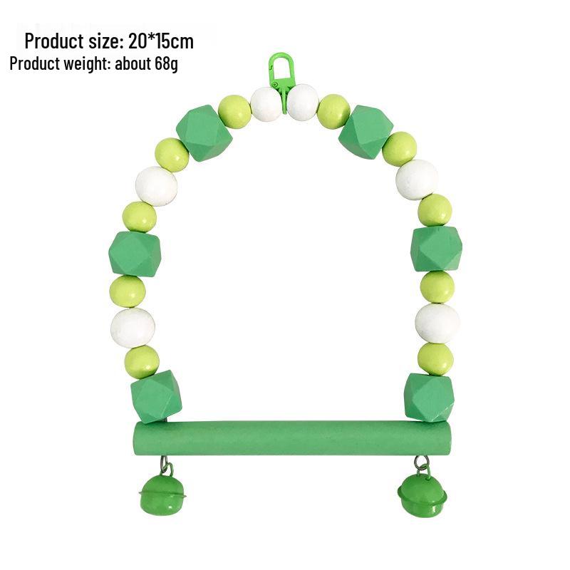 Макарон Радужная Птица Лазалка и Подставка Игрушка для Попугаев и Волнистых Попугайчиков