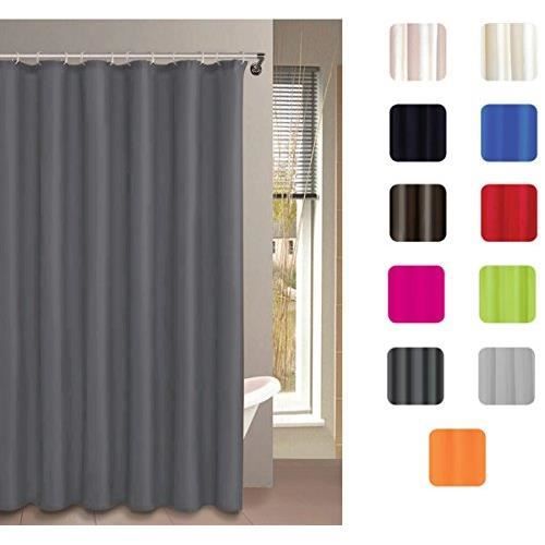 Rideau de douche - MSV - Anthracite - 180x200cm - Polyester - Accessoires de salle de bain