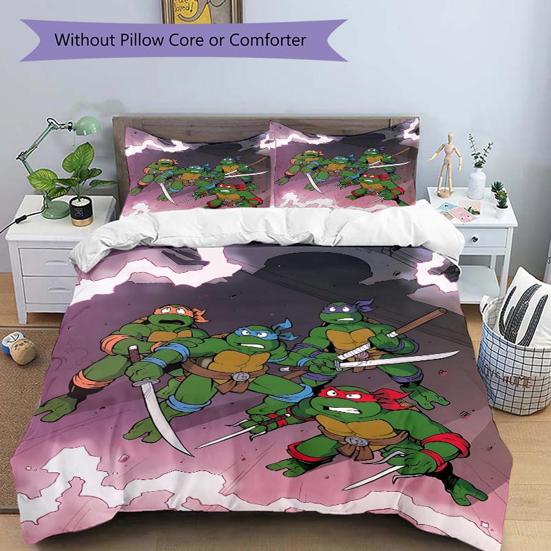 3pcs Turtles Duvet Cover Set, 1 Duvet Cover + 2 Pillowcases (No Insert), High-Definition Print, Home & Dorm Set yy251208008