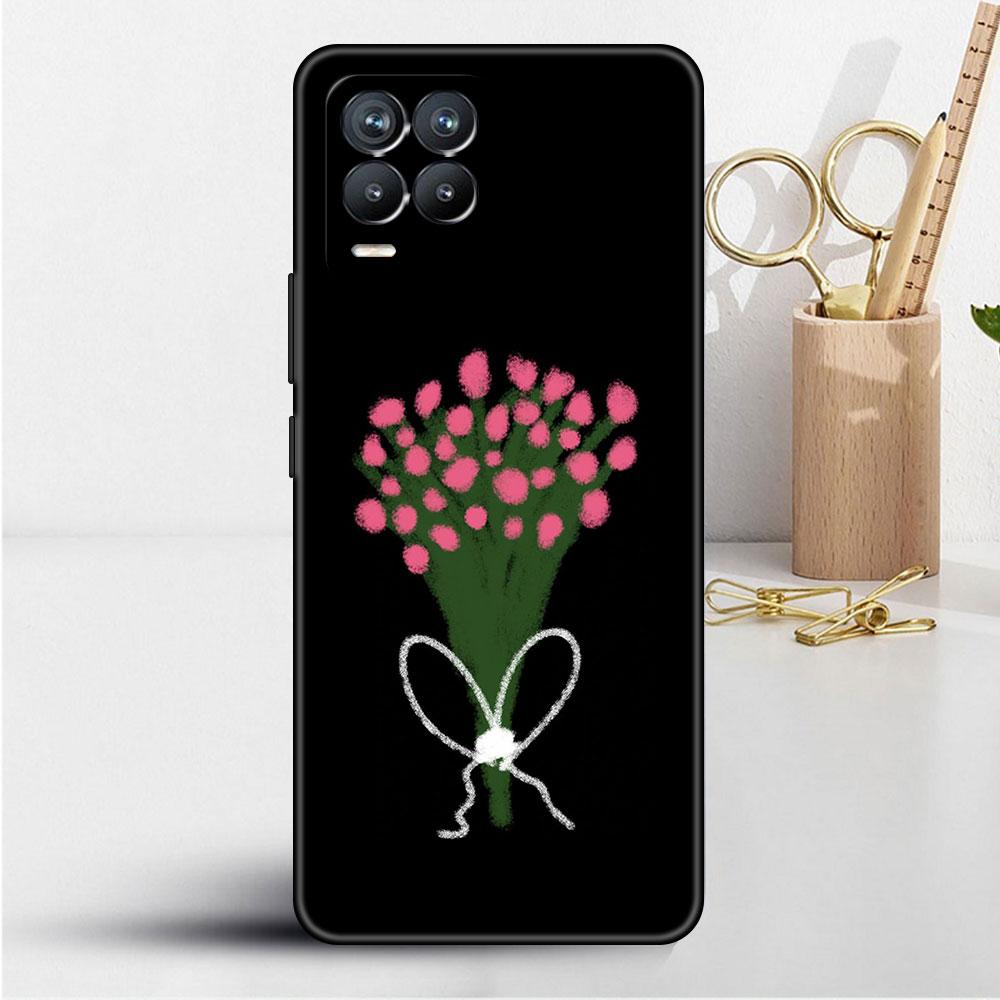 Чехол для Realme 8 C21y GT Neo 2 3 8i C21 7 C11 6 C12 C35 C3 GT 9 Pro C12 силиконовый чехол для телефона TPU с цветком