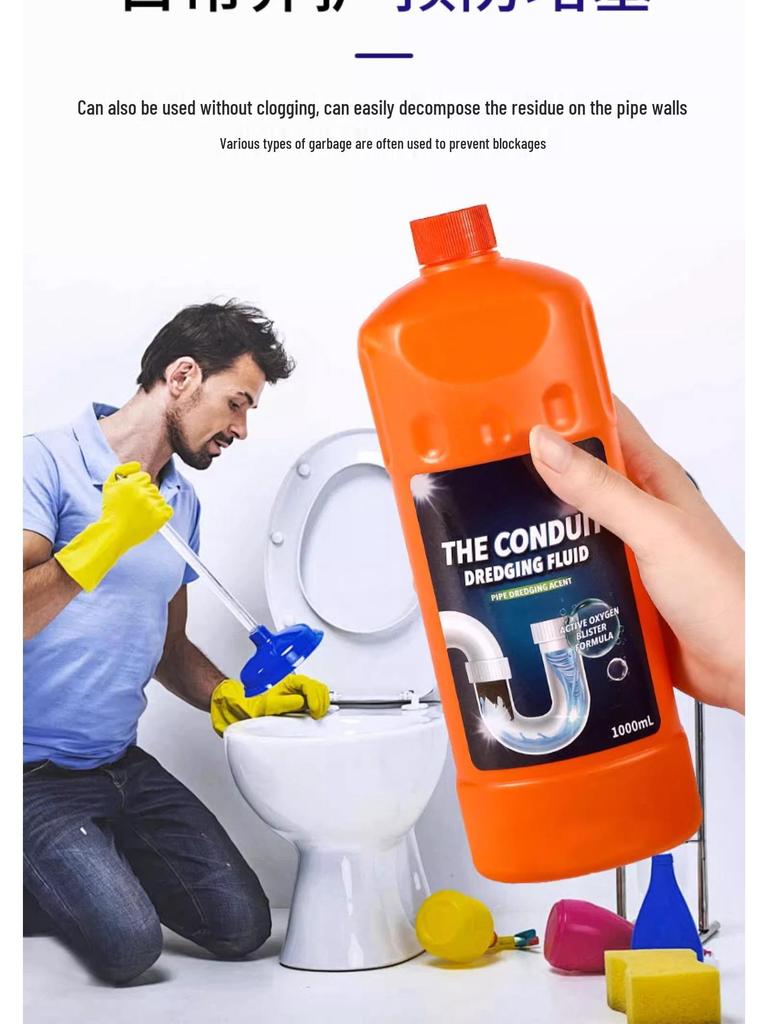 Мощное средство для прочистки засоров: Растворяет Засоры и Дезодорирует Туалеты и Кухонные Сливы