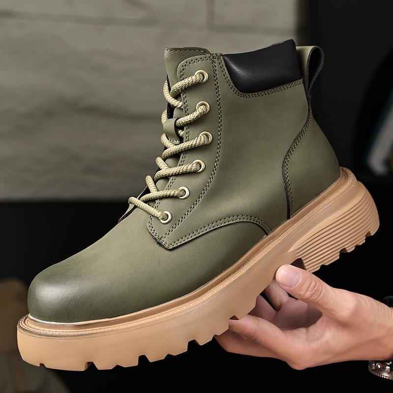 Fashion Men Designer Anti-Slip Basic Boots High Top Casual Sneakers Outdoor Thick Sole Mens Walking Boots Style All-match Men's Boots