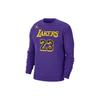 Los Angeles Lakers Letter Number Crew Neck Casual Long Sleeve T-Shirt Men Tops Field-Purple DN4718-508