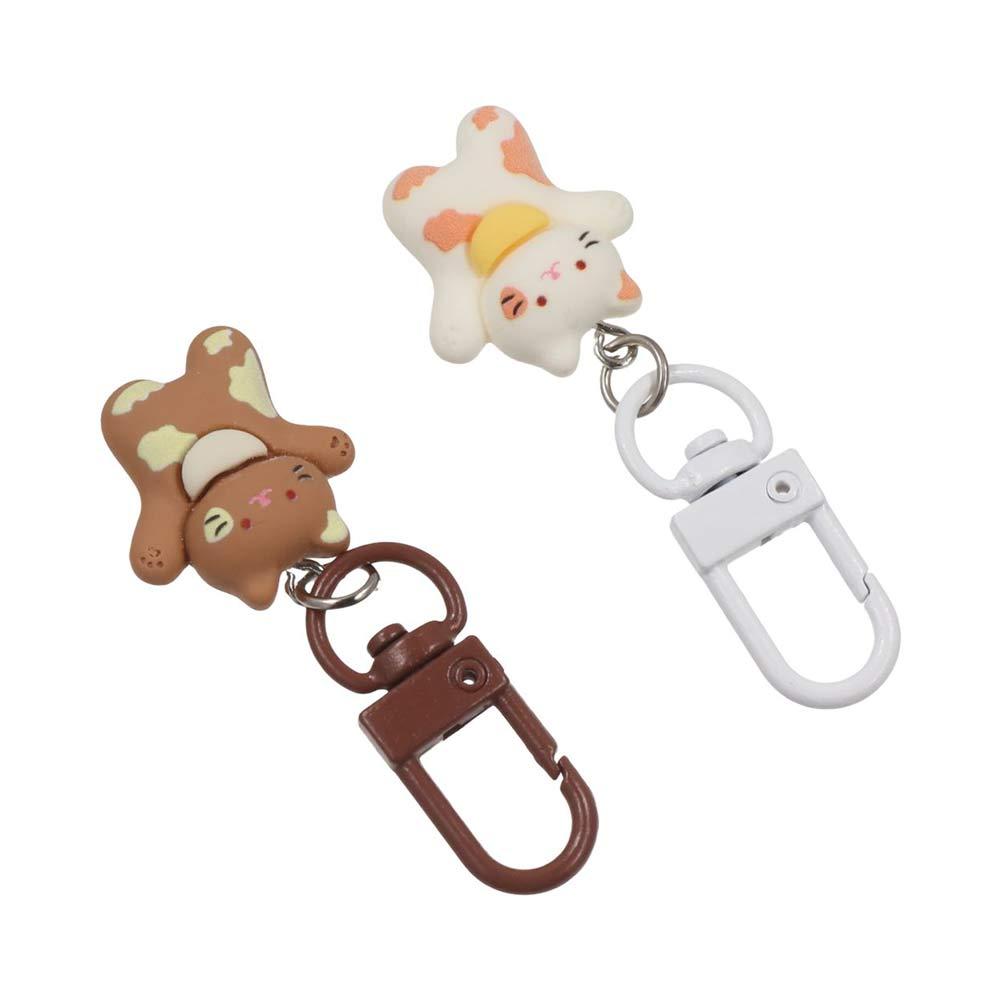 Resin Cartoon Cat Keychain Funny Cute Keychain Pendant Kawaii Mini Kitten Keyring Couple