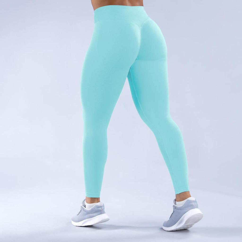 DFYNE Seamless High-Elastic Yoga & Running Pants: Quick-Drying, Hip-Lifting, Peach-Enhanced Fitness Wear.