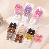 BABY BOWS 6Pcs Cute Corn Bow Hairpin for Kids Girls Sweet Bows Ponytail Hairbangs Hairclips Barrettes Hair Accessories
