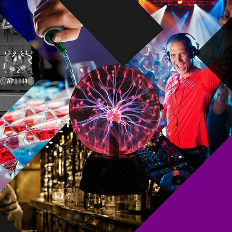 Стеклянный волшебный плазменный шар, большой настольный светильник, сферический ночник Touch Us