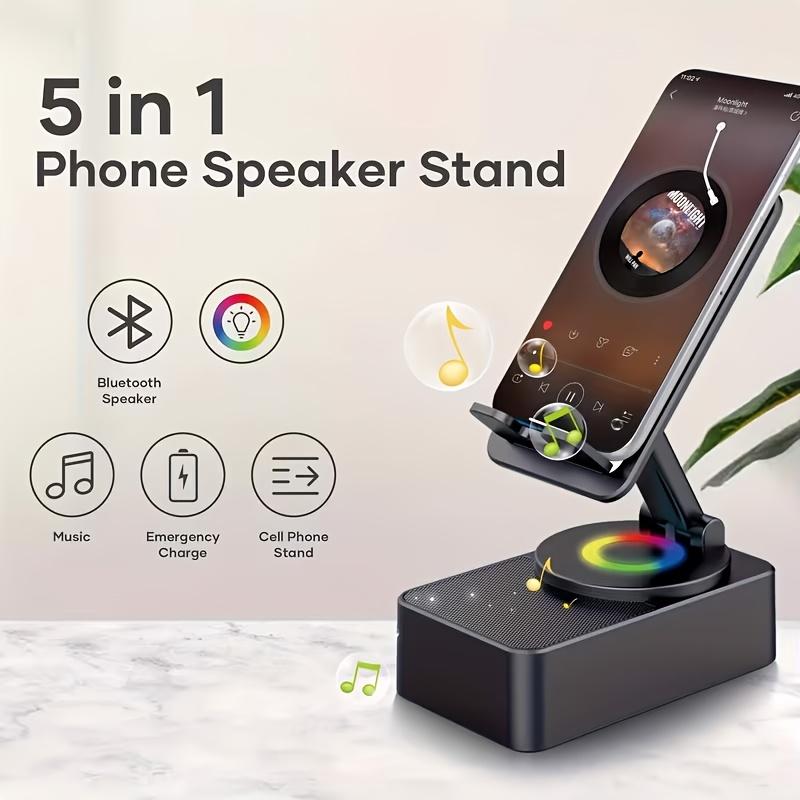 Three-in-one mobile phone stand combines a Bluetooth speaker, a mobile phone sensor speaker, and a mobile phone speaker stand with a high-capacity