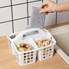Plastic Toiletries Organizer Box Hollow Out Storage Basket Multifunctional Shower Basket  Bathroom