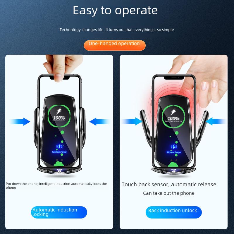 «Magic Clip Q3 Автомобильное беспроводное зарядное устройство и держатель для телефона с автоматическим датчиком»