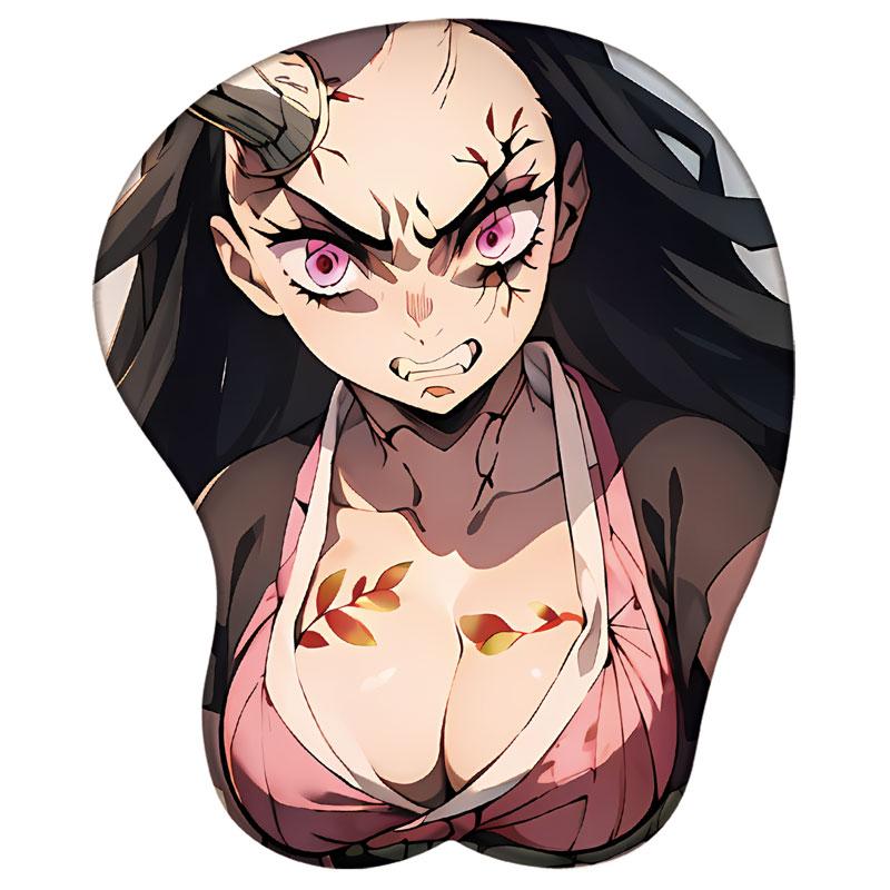 Nezuko Shinobu Mitsuri Tanjirou 3D силиконовый коврик для мыши Demon Slayer Поддержка запястья Коврик для мыши Аниме игры Сексуальная 3D подставка для запястий Коврик для мыши
