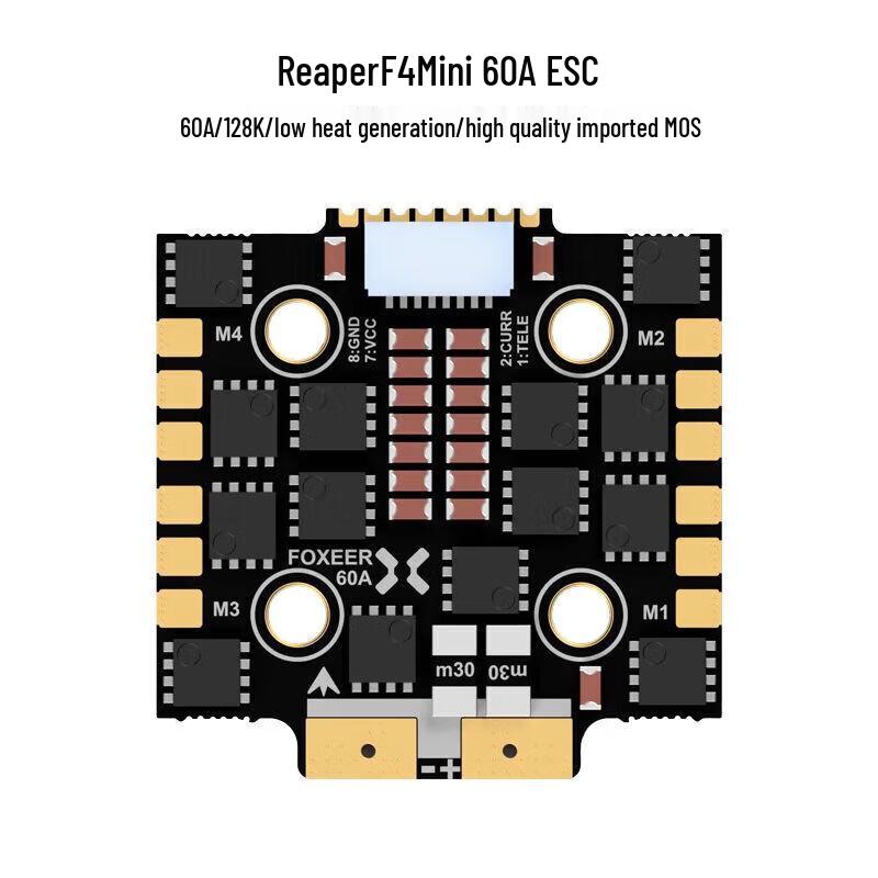 FOXEER F722V4Mini Flight Controller & Reaper F4mini 60A ESC Stack