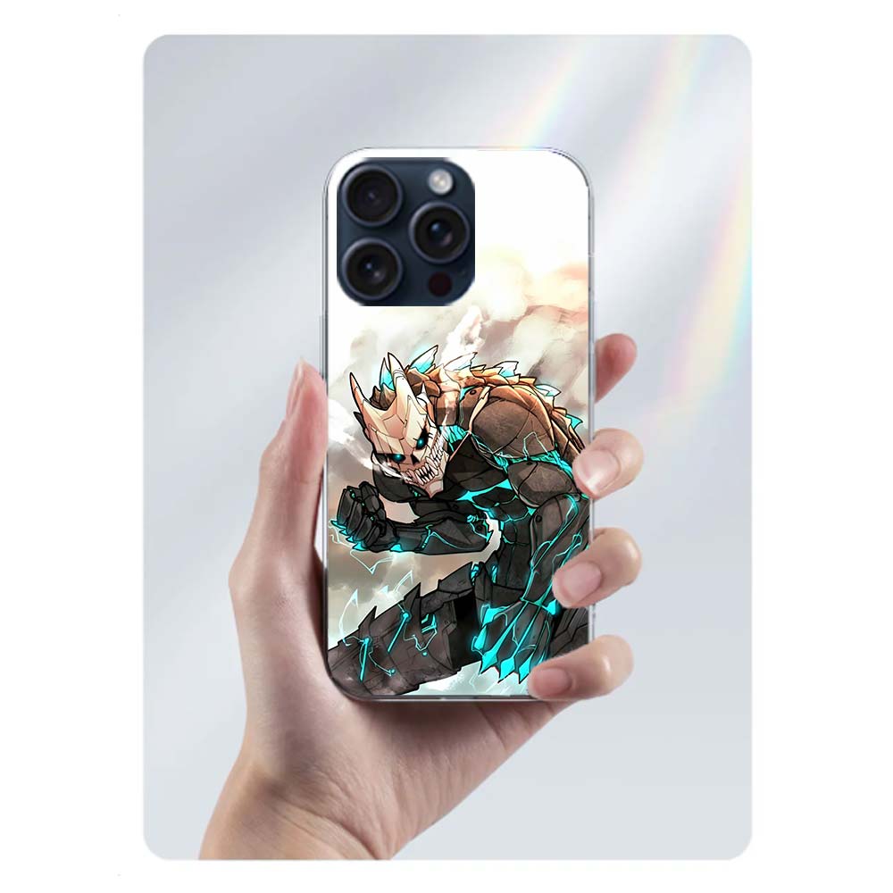 Кайдзю Нет. 8 Аниме Прозрачный Чехол Для Телефона Для Iphone 17 Air 16 Pro Max 15 Pro 14 Plus 17E 16E 11 13 12 Mini Чехлы Fundas Cell TPU