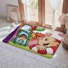 Cartoon S Strawberry Shortcake Floor Mat Eco  Flannel Doormat Non Slip Odorless Indoor Floor Rug Soft Short Plush Home Mat
