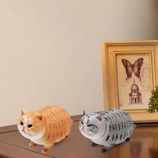 Миниатюрная фигурка котенка из ПВХ, имитация кошки, статуэтка, скульптура, развивающая игрушка-животное, украшение для рабочего стола, подарок для любителей кошек.