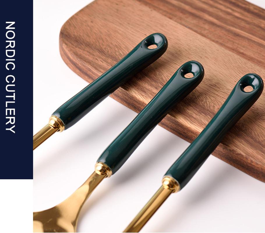 Современный и простой набор кухонной утвари из 7 предметов из нержавеющей стали, кухонные принадлежности, лопатка, ложка, домашняя кухонная утварь