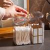 Transparent Cotton Swab Storage Box Desktop Dust-Proof Makeup Removal Cotton Lipstick Cosmetics Storage Organization