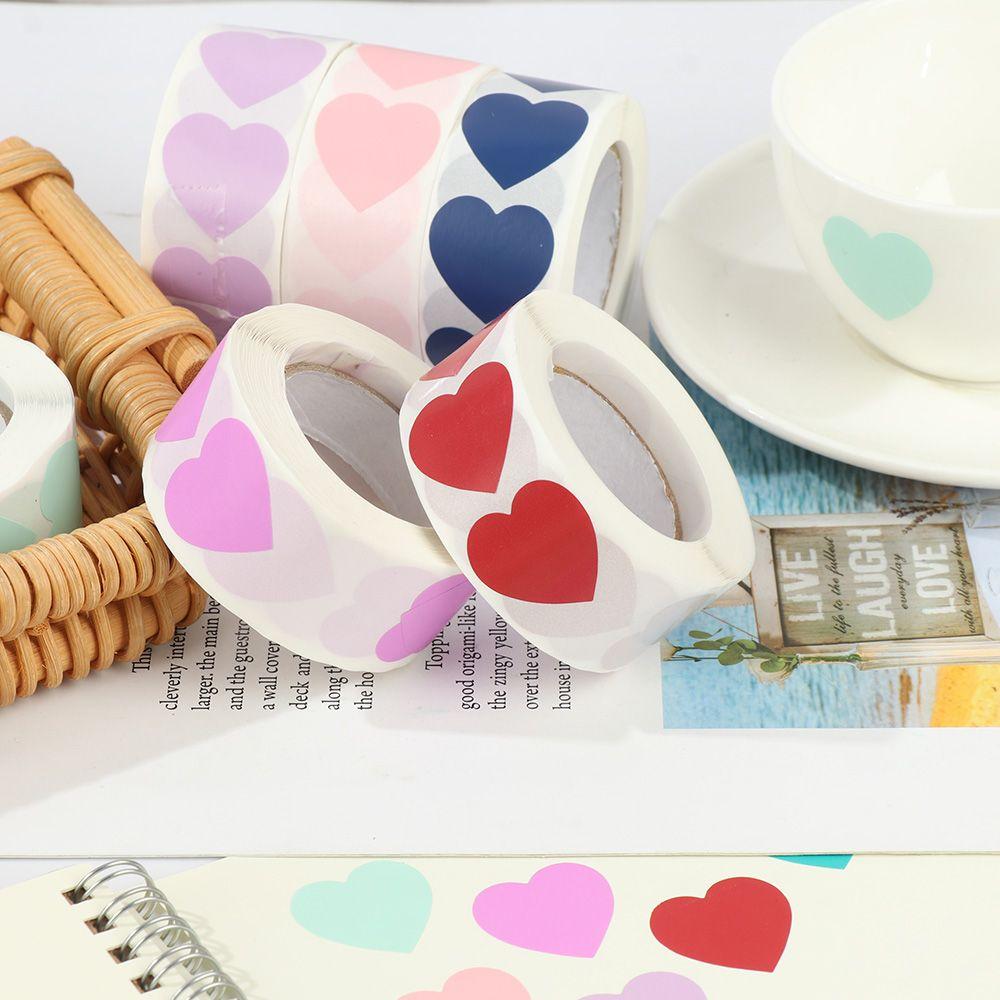 500 Pcs Birthday Party Supplies Home Decor Gift Packaging Scrapbooking Love Heart Shaped Sticker Seal Labels