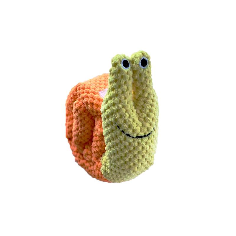 Dog Plush Squeak Toy Pet Sniffing Snails Toys Chewing Bite Resistant Tibetan Food Molar Cat Puzzle Interactive Feeder Accessorie