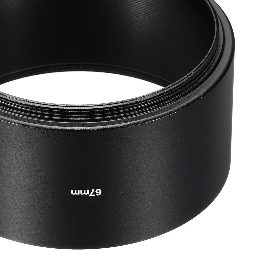 PATIKIL 67mm Lens Hood for Camera Long Focus Frosted Internal Black with Cleaning Cloth Lens, Anti-Reflective Hood,