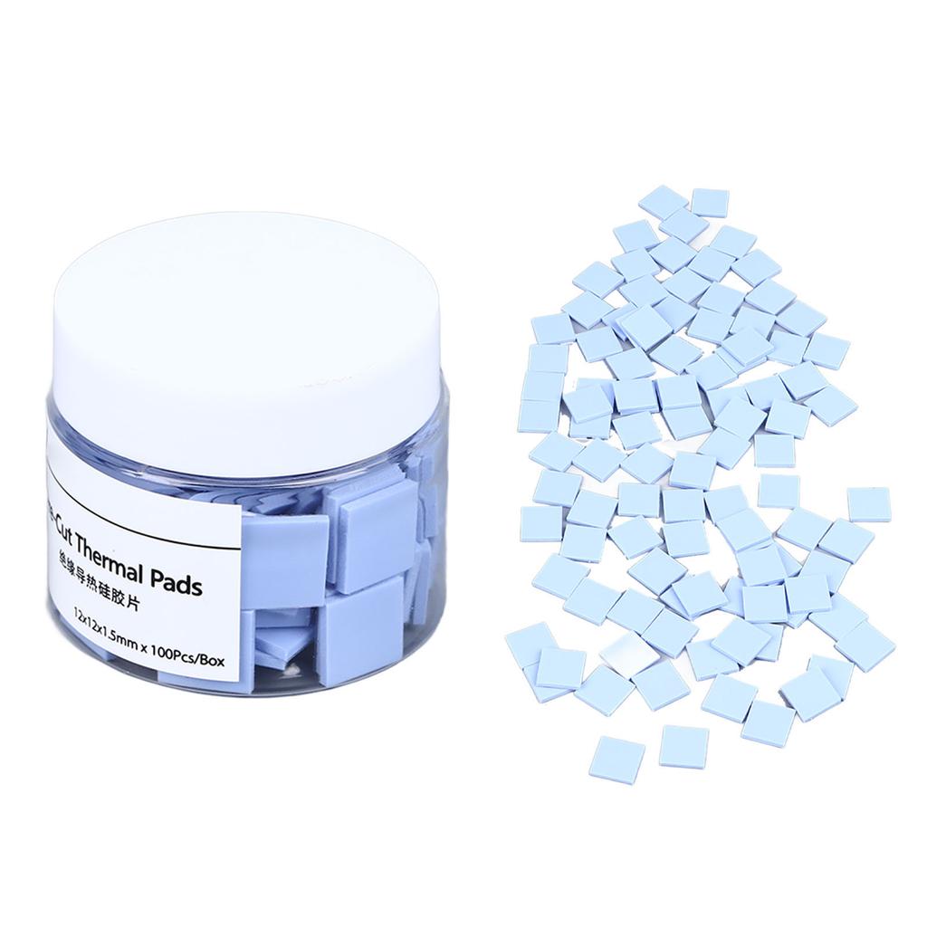 100 шт. теплопроводящая силиконовая термопластина для микросхемы LED IC SMD DIP синяя
