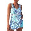Tankini Plus Size Swimwear Women 2025 Beach Two Piece Swimsuit Woman Swimming Suit Sexy Bathing Suits Print Swimdress Monokini