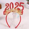 Wear-resistant Sequin 2025 New Year Headbands Non-slip Happy New Year Headdress  Party Favors