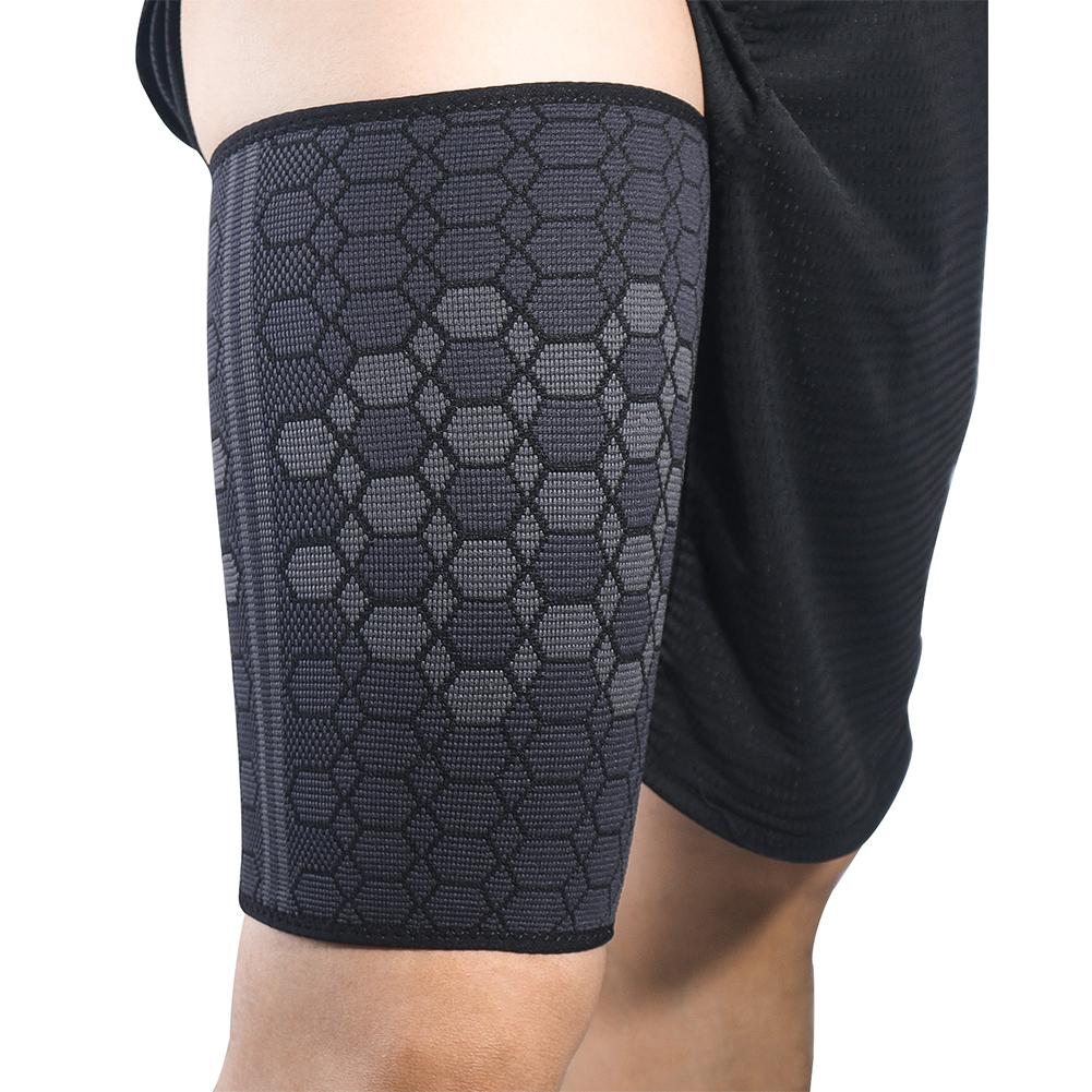 High Elastic Nylon Compression Thigh Support Sleeve Professional Muscle Strain Protection Dynamic Wrapping Sports Recovery Gear