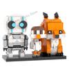 MOOXI MOC Anime Brickheadz Cartoon Figures Robot Animal Building Blocks Toys For Children Adult Friends Gift 3D Medol Kit Bricks