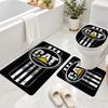 3Pcs Flannel Toilet Mat Set Caterpillar Bathroom Rug Non Slip Bath Carpet Home Decor