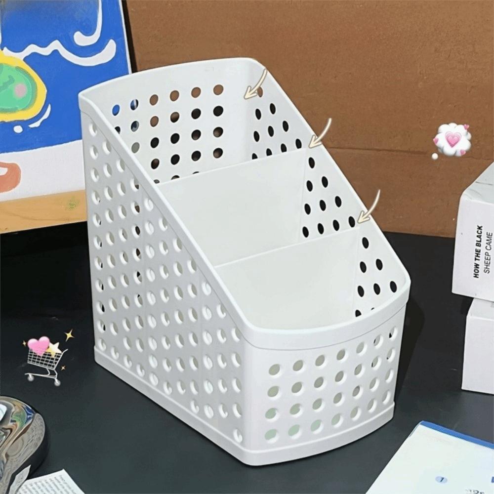 Portable Stationery Storage Basket Large Capacity Pen Holder Makeup Brush Holder Desk Organize
