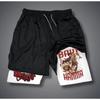 Аниме принтованные мужские шорты для взрослых Double Fitness спортивные и повседневные брюки среднего размера