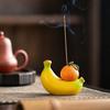 Funny Orange Banana Incense Holder Lucky Incense Stand Home Decoration Thread Incense Plug Desktop