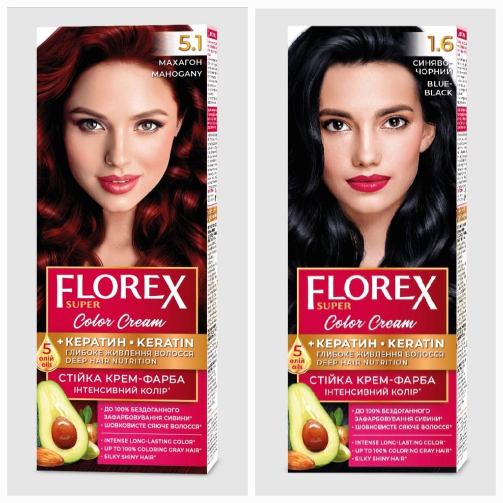 Florex Super Permanent Hair Dye Cream - Give Your Hair Deep Nourishment, Makes Your Hair Soft and Silky-shiny.