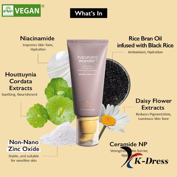 HARUHARU WONDER Black Rice Pure Mineral Relief Daily Sunscreen 50mL