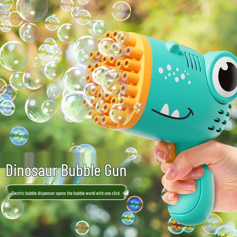 40-Hole Little Dinosaur Handheld Bubble Blower - Automatic Outdoor Toy for Kids