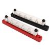 2Pcs DC12V‑48V 150A Power Distribution Block 6 Studs M6 Battery Bus Bar for Car RV Yacht Boat Black 