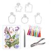 20 шт. Прозрачные закладки для книг из сухоцветов своими руками, набор для изготовления закладок из прессованных цветов для женщин