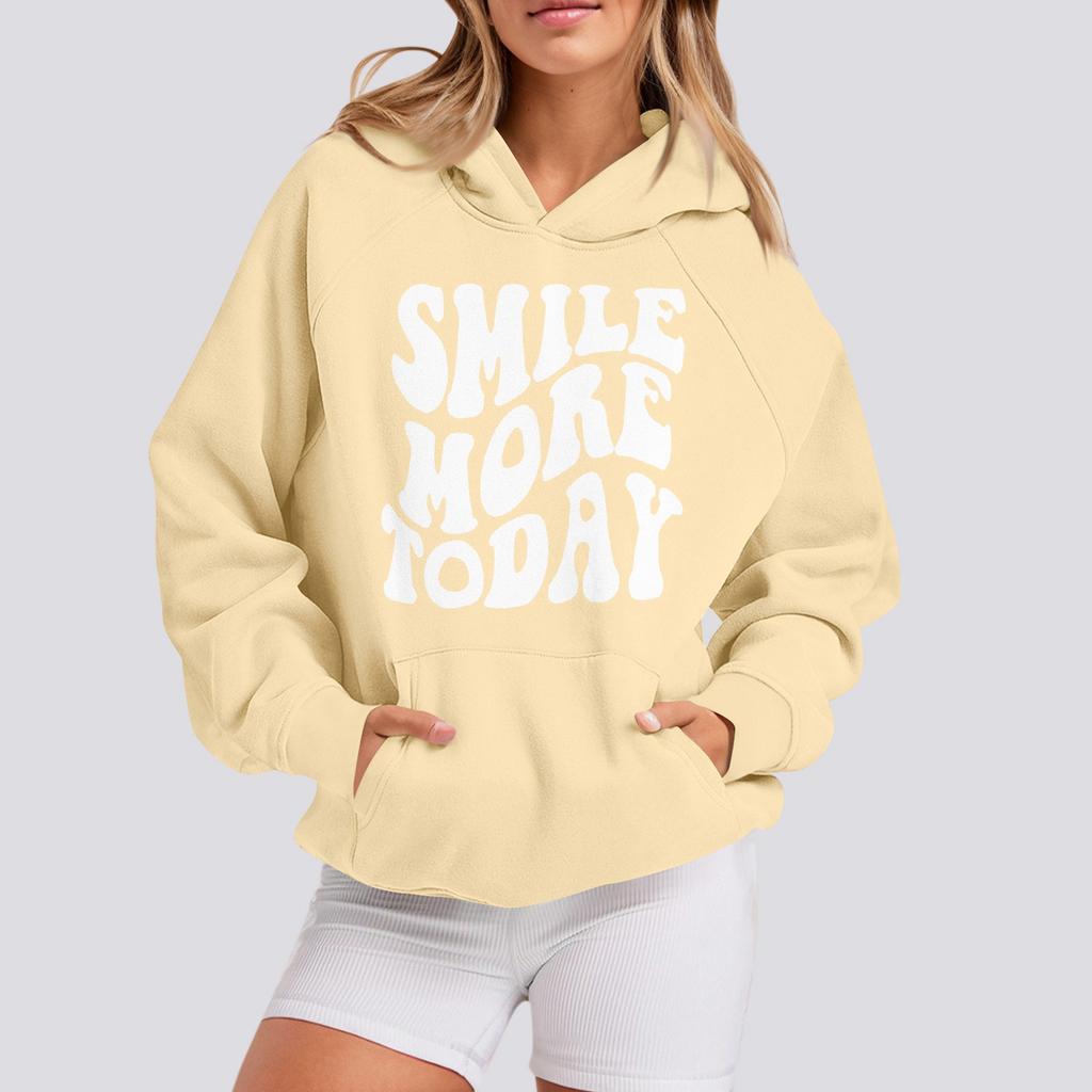 Толстовки для девочек-подростков с длинным рукавом и принтом букв, повседневные графические толстовки с капюшоном, пуловер с завязками, симпатичная толстовка большого размера