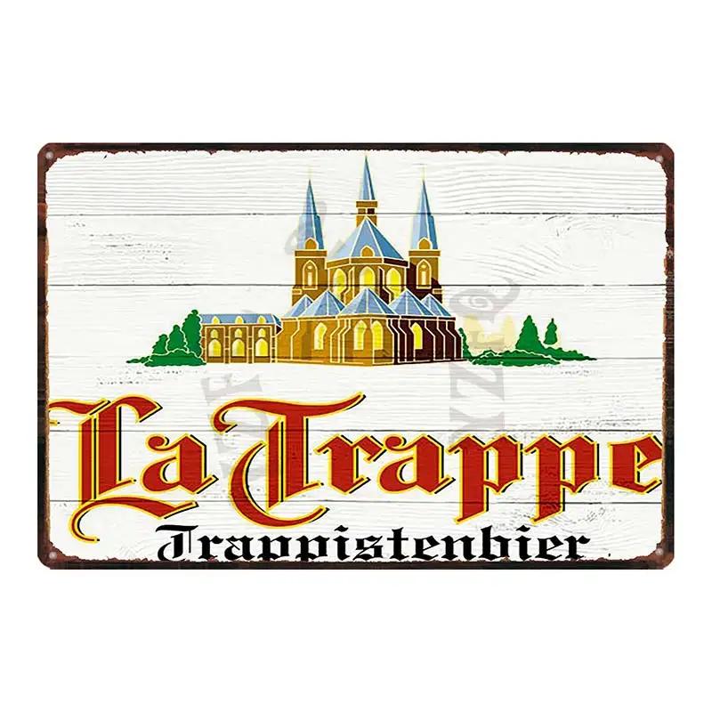 Бельгийское пиво VintageBrugse Zot La Trappe Металлические жестяные таблички для стены Бар Паб Искусство Кухня Кофе Домашний декор 30X20СМ DU-8282A