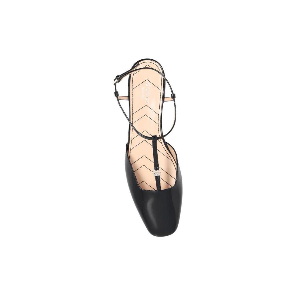 Gucci Джинсовые Туфли из Лакированной Кожи Повседневные Женские Черные 754136 BNC00 1000