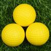 Желтые полиуретановые мячи для гольфа для практики в помещении, дома, на заднем дворе, безопасные мягкие мячи для гольфа, семейная развлекательная игра, тренировки, спортивный подарок для мальчика, девочки, ZYF