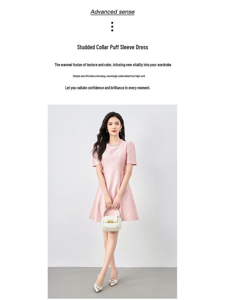 Платье-мини с шипами и бриллиантами, приталенное, для светской львицы