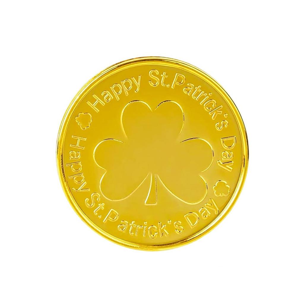 50шт. СТ. Пластиковые золотые игровые фишки на День Святого Патрика реквизит для праздничных вечеринок