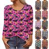 Long Sleeve Shirts For Women Halloween Pattern Print Graphic Tees Blouses Casual Plus Size Basic Tops Pullover