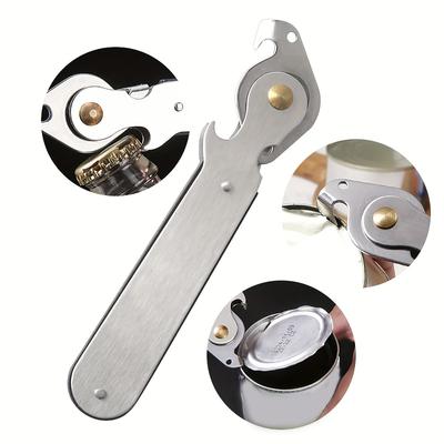 Ручной консервный нож из нержавеющей стали, средство для снятия крышек с банок, многофункциональный, с удобной ручкой, открывалка для бутылок, кухонный инструмент