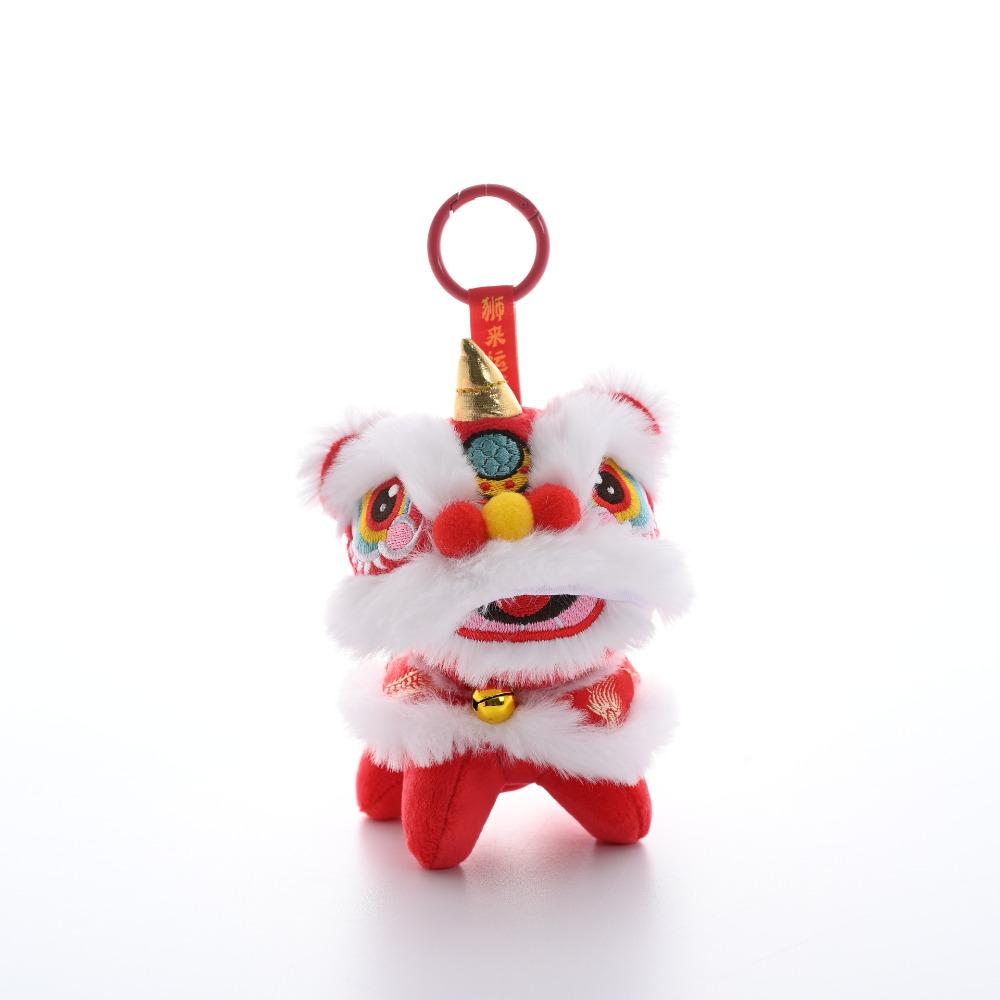 Year of Horse Lion Dance Pendant Cartoon Chinese New Year Gift Unique Lion Dance Keychain Daily