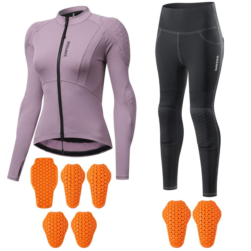 Wosawe Женские мотоциклетные брюки для мотокросса, сертифицированные CE, облегающего кроя, эластичные, с мягкими вставками - Мотоциклетный костюм