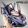1/24 Apollo Project EVO Supercar Alloy Die Cast Toy Car Model Sound and Light Children's Toy Collectibles Birthday Gift